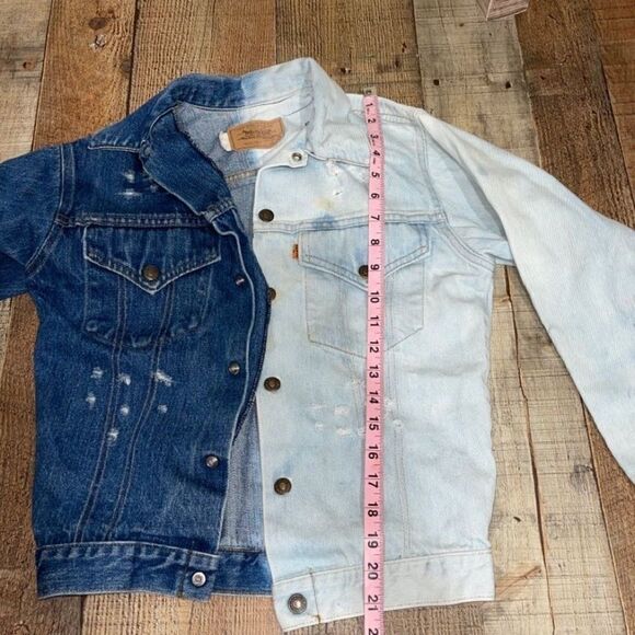 Vintage Levis Orange Tab Denim Jacket Bleach - Picture 4 of 12